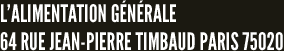 L'Alimentation Générale